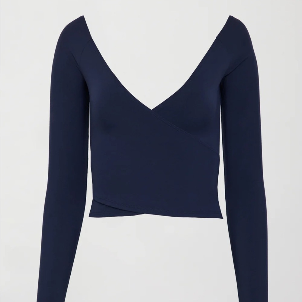 Carbon38 Long Sleeve Wrap Top in Melt